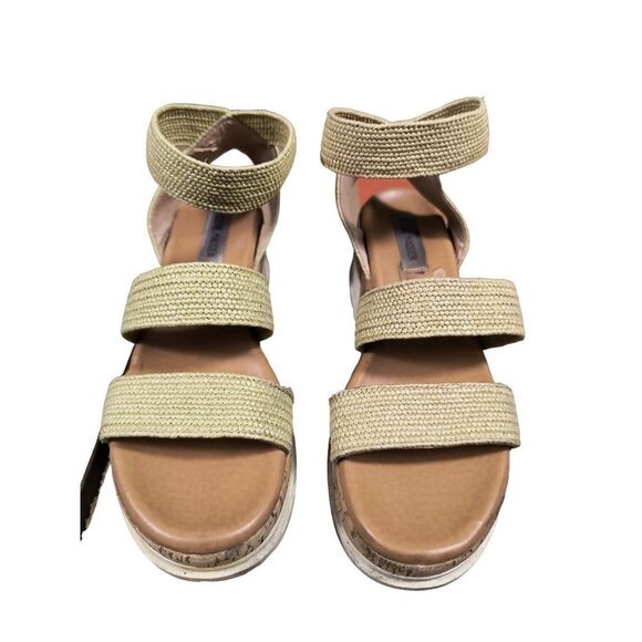 Steve Madden Bandi Khaki Cork Wedge Sandals Band02S1 Women’s Size 7.5M‎ FAIR++ - Picture 8 of 12